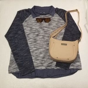 Tommy Hilfiger Athluxe blue layered look sweater